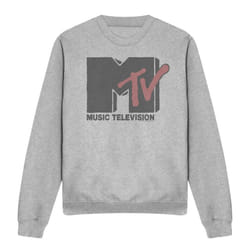 MTV Unisex Adult Logo Sweatshirt - M, Sport Heather
