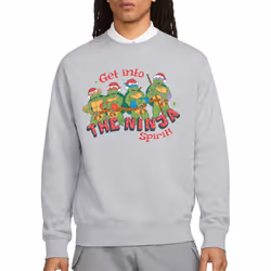 Teenage Mutant Ninja Turtles Unisex Adult The Ninja Christmas Spirit Sweatshirt - XXL, Sport Heather