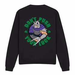 Teenage Mutant Ninja Turtles Unisex Adult Luck Shredder St Patricks Day Sweatshirt - S, Black