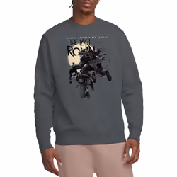 Teenage Mutant Ninja Turtles Unisex Adult Casey Jones Leaping Sweatshirt - XL, Charcoal