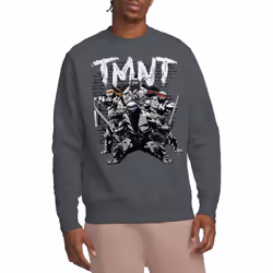 Teenage Mutant Ninja Turtles Unisex Adult TMNT Team Sweatshirt - M, Charcoal