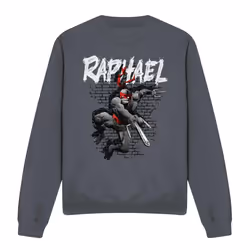 Teenage Mutant Ninja Turtles Unisex Adult Raphael Sweatshirt - M, Charcoal