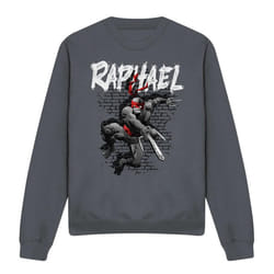 Teenage Mutant Ninja Turtles Unisex Adult Raphael Sweatshirt - L, Charcoal