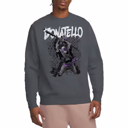 Teenage Mutant Ninja Turtles Unisex Adult Donatello Sweatshirt - XL, Charcoal