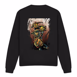 Teenage Mutant Ninja Turtles Unisex Adult Earthy Rainbow Warriors Sweatshirt - XXL, Black