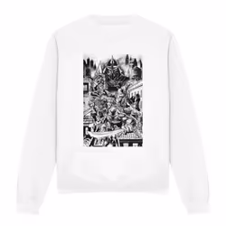 Teenage Mutant Ninja Turtles Unisex Adult Take Down Shredder Sweatshirt - S, White
