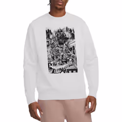 Teenage Mutant Ninja Turtles Unisex Adult Take Down Shredder Sweatshirt - S, White