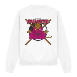 Teenage Mutant Ninja Turtles Unisex Adult Radical Rat Splinter Sweatshirt - L, White