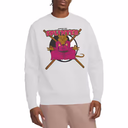 Teenage Mutant Ninja Turtles Unisex Adult Radical Rat Splinter Sweatshirt - L, White