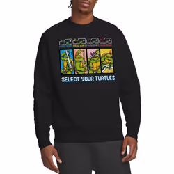 Teenage Mutant Ninja Turtles Unisex Adult Select Your Turtles Sweatshirt - XL, Black