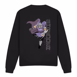 Teenage Mutant Ninja Turtles Unisex Adult Arcade Shredder Retro Sweatshirt - XL, Black