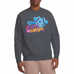 Blue's Clues & You! Unisex Adult We Can Too! Sweatshirt - L, Charcoal