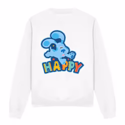 Blue's Clues & You! Unisex Adult Happy Puppy Sweatshirt - S, White