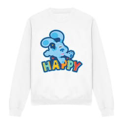 Blue's Clues & You! Unisex Adult Happy Puppy Sweatshirt - S, White