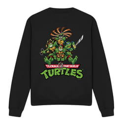 Teenage Mutant Ninja Turtles Unisex Adult Manga Turtles Sweatshirt - XXL, Black