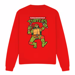 Teenage Mutant Ninja Turtles Unisex Adult Raphael Retro Sweatshirt - S, Red