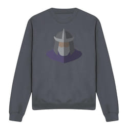 Teenage Mutant Ninja Turtles Unisex Adult Shredder Face Sweatshirt - L, Charcoal