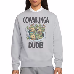 Teenage Mutant Ninja Turtles Unisex Adult Cowabunga Dude Sweatshirt - XXL, Sport Heather