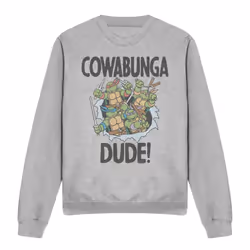 Teenage Mutant Ninja Turtles Unisex Adult Cowabunga Dude Sweatshirt - L, Sport Heather