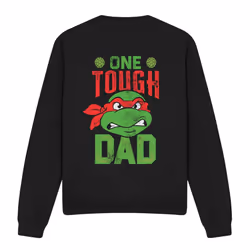 Teenage Mutant Ninja Turtles Unisex Adult One Tough Dad Fathers Day Sweatshirt - XXL, Black