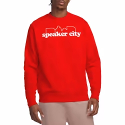 Old School Unisex Adult Speaker City Logo Sweatshirt - S, Red