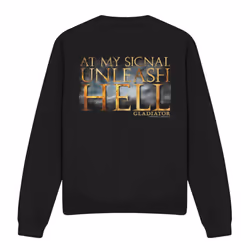 Gladiator Unisex Adult Unleash Hell Sweatshirt - S, Black
