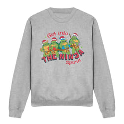 Teenage Mutant Ninja Turtles Unisex Adult The Ninja Christmas Spirit Sweatshirt - M, Sport Heather