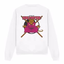 Teenage Mutant Ninja Turtles Unisex Adult Radical Rat Splinter Sweatshirt - S, White