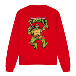 Teenage Mutant Ninja Turtles Unisex Adult Raphael Retro Sweatshirt - XXL, Red