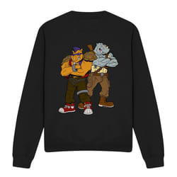Teenage Mutant Ninja Turtles Unisex Adult Bebop & Rocksteady Sweatshirt - XXL, Black