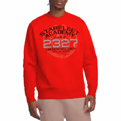 Star Trek Unisex Adult Graduation Jean-Luc Picard Sweatshirt - S, Red