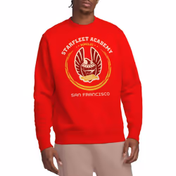 Star Trek Unisex Adult Academy Heraldry Sweatshirt - XXL, Red