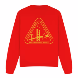 Star Trek Unisex Adult Gold Academy Sweatshirt - S, Red