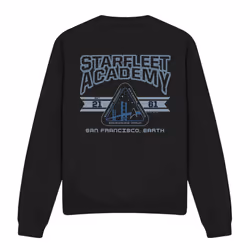 Star Trek Unisex Adult Starfleet Academy Earth Sweatshirt - S, Black