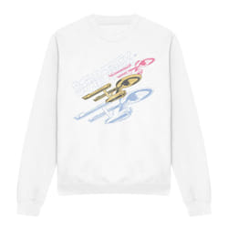 Star Trek Unisex Adult Tri Enterprise Retro Sweatshirt - S, White