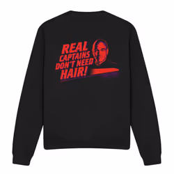 Star Trek Unisex Adult Real Captain Sweatshirt - XXL, Black