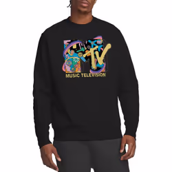 MTV Unisex Adult Vacation Icons Sweatshirt - XXL, Black