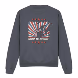 MTV Unisex Adult Americana Sweatshirt - XL, Charcoal