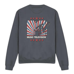 MTV Unisex Adult Americana Sweatshirt - XL, Charcoal