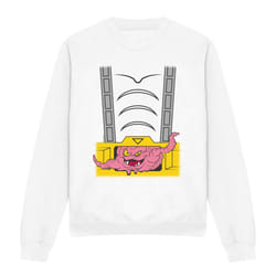 Teenage Mutant Ninja Turtles Unisex Adult Krang Suit Sweatshirt - XL, White