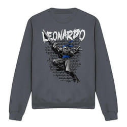 Teenage Mutant Ninja Turtles Unisex Adult Leonardo Sweatshirt - S, Charcoal