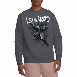 Teenage Mutant Ninja Turtles Unisex Adult Leonardo Sweatshirt - S, Charcoal