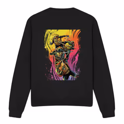 Teenage Mutant Ninja Turtles Unisex Adult Hot Rainbow Warriors Sweatshirt - XXL, Black