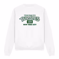 Teenage Mutant Ninja Turtles Unisex Adult Est 1984 NYC Sweatshirt - XXL, White