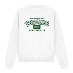 Teenage Mutant Ninja Turtles Unisex Adult Est 1984 NYC Sweatshirt - XXL, White