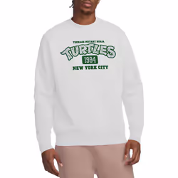 Teenage Mutant Ninja Turtles Unisex Adult Est 1984 NYC Sweatshirt - XXL, White