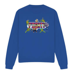 Teenage Mutant Ninja Turtles Unisex Adult Arcade Fight Sweatshirt - XL, Royal Blue