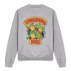 Teenage Mutant Ninja Turtles Unisex Adult Cowabunga Dude Sweatshirt - M, Sport Heather