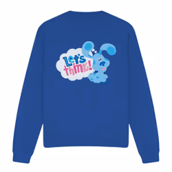 Blue's Clues & You! Unisex Adult Let's Think Sweatshirt - XXL, Royal Blue