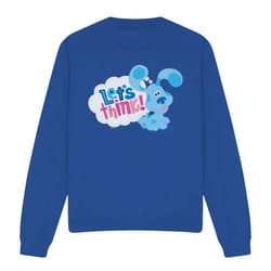 Blue's Clues & You! Unisex Adult Let's Think Sweatshirt - XXL, Royal Blue